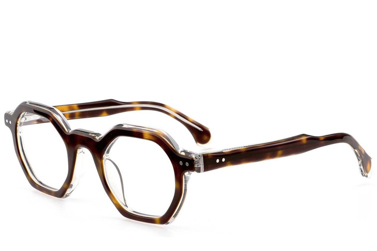 Geometrische Schildpatt-Acetatbrille #BS0522-0125