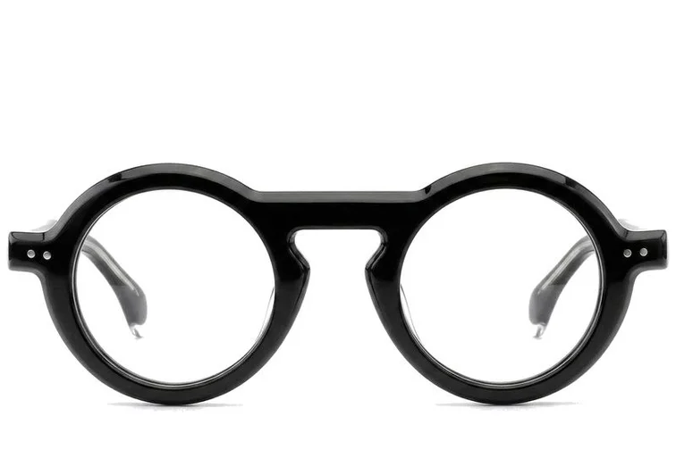 Gafas redondas de acetato negro #BS0522-0126