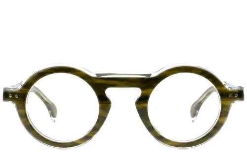 Verres ronds en acétate vert #BS0522-0129