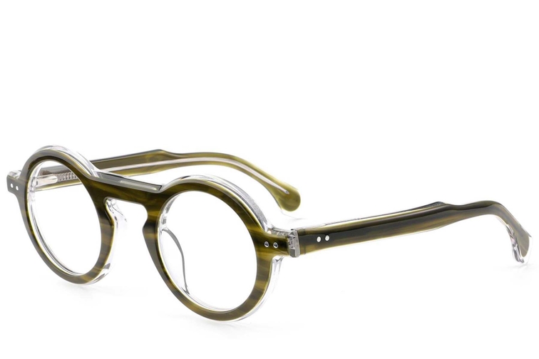 Gafas redondas de acetato verde #BS0522-0129