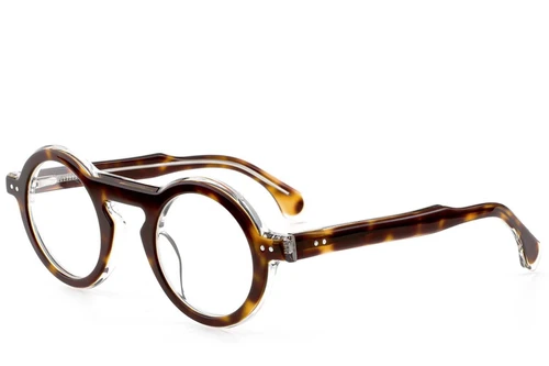 Round Tortoiseshell Acetate Glasses #BS0522-0130