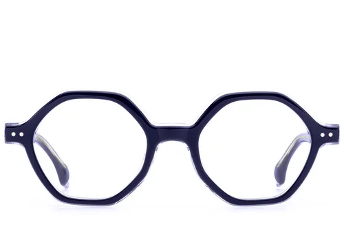 Lunettes géométriques en acétate bleu #BS0522-0132