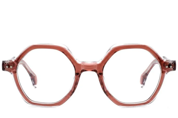 Geometrische rosa Acetatbrille #BS0522-0133