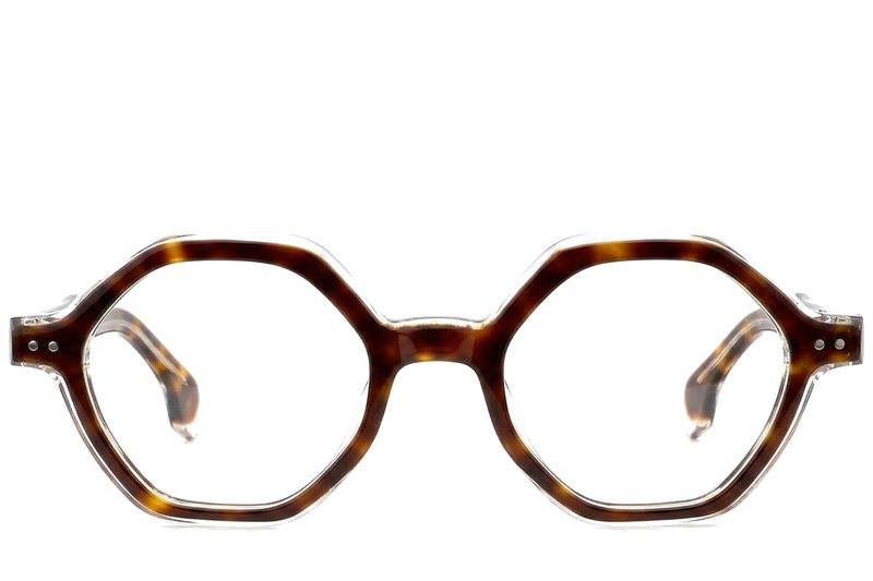 Geometric Tortoiseshell Acetate Glasses #BS0522-0135