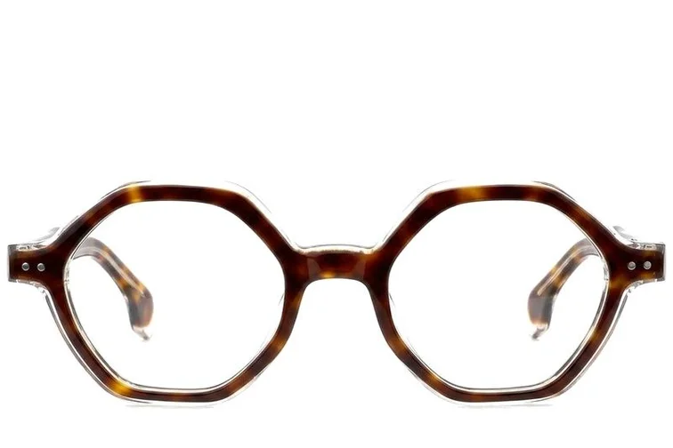 Geometric Tortoiseshell Acetate Glasses #BS0522-0135