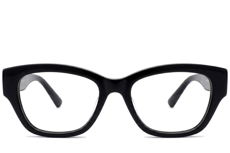 Occhiali in acetato nero con motivo a farfalla #BS0522-0136