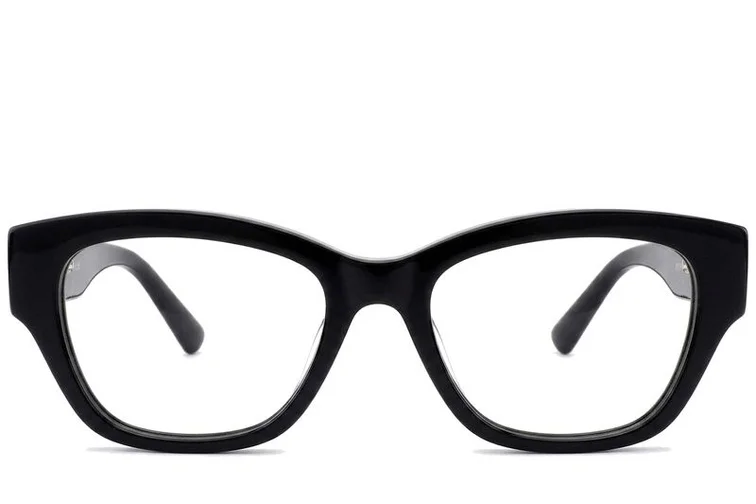 Occhiali in acetato nero con motivo a farfalla #BS0522-0136
