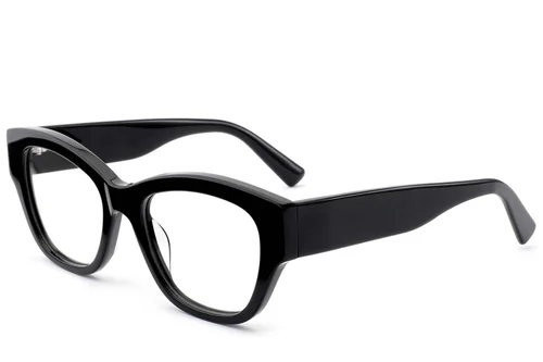 Lunettes papillon en acétate noir #BS0522-0136