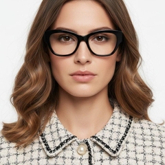 Butterfly Black Acetate Glasses #BS0522-0136