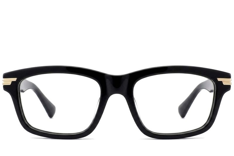 Rectangular Black Acetate Glasses #BS0522-0140