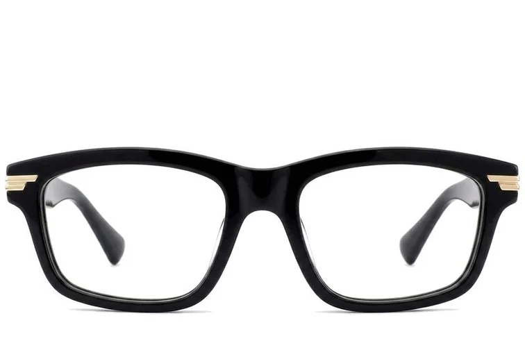 Rectangular Black Acetate Glasses #BS0522-0140