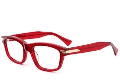 Rectangular Red Acetate Glasses #BS0522-0141