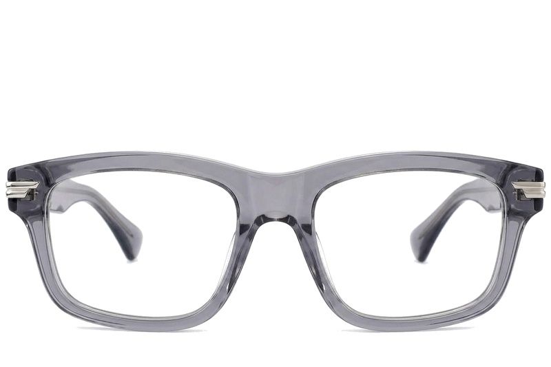 Rectangular Gray Acetate Glasses #BS0522-0142