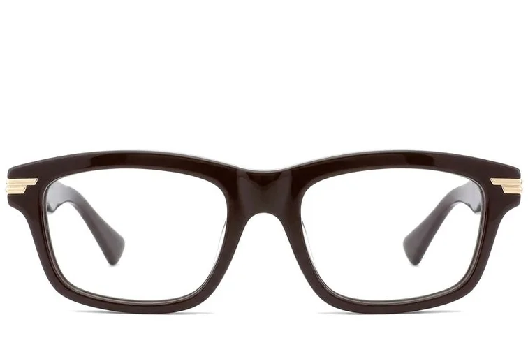 Bicchieri rettangolari in acetato marrone #BS0522-0143
