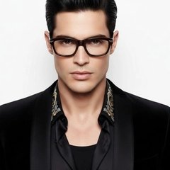 Rectangular Brown Acetate Glasses #BS0522-0143