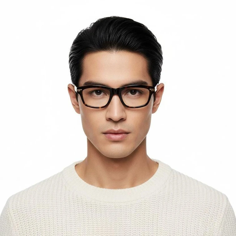 Gafas rectangulares de acetato de carey #BS0522-0144