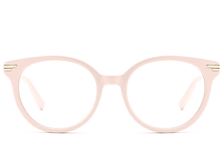 Gafas ovaladas de acetato rosa #BS0522-0146