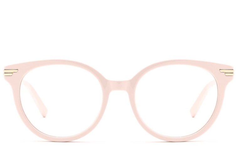 Gafas ovaladas de acetato rosa #BS0522-0146