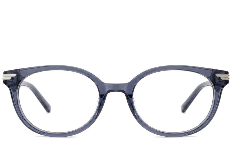 Occhiali ovali in acetato blu #BS0522-0147