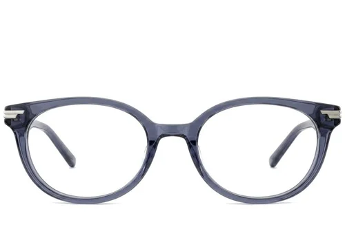 Lunettes ovales en acétate bleu #BS0522-0147