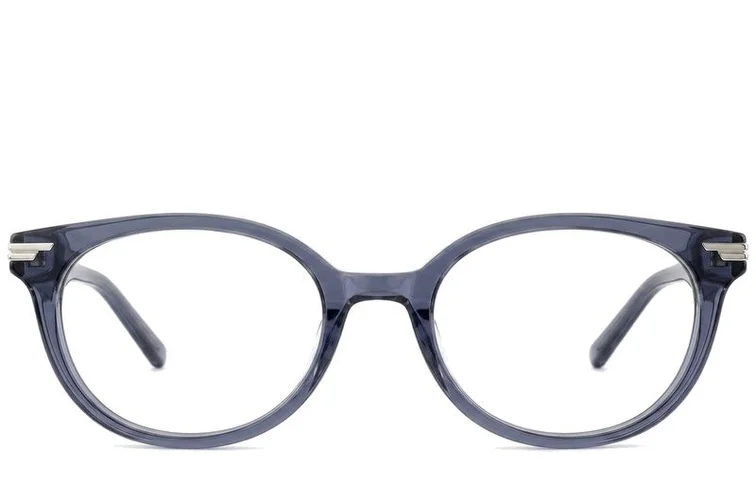 Ovale blaue Acetatbrille #BS0522-0147