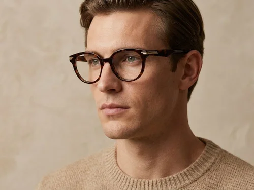 Lunettes ovales en acétate écaille de tortue #BS0522-0149