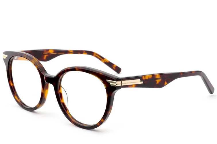 Oval Tortoiseshell Acetate Glasses #BS0522-0149