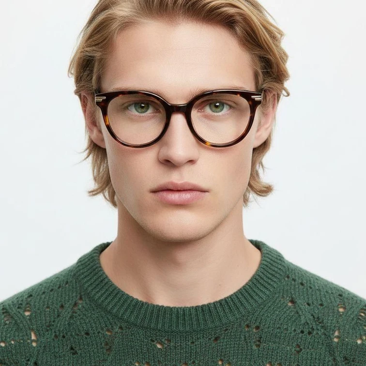 Ovale Acetatbrille in Schildpattoptik #BS0522-0149