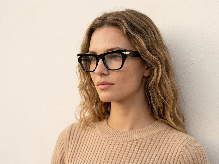 Butterfly Black Acetate Glasses #BS0522-0150