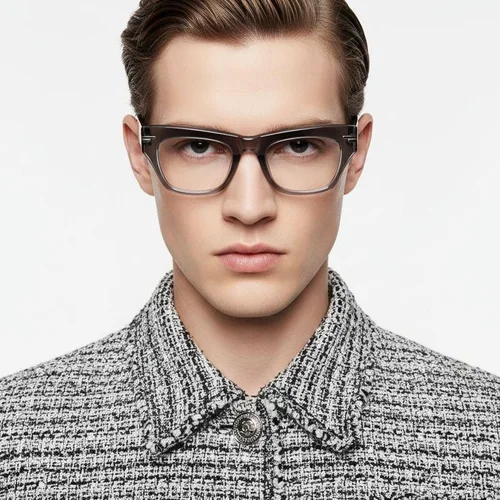Lunettes en acétate gris papillon #BS0522-0153