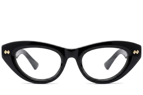 Lunettes papillon en acétate noir #BS0522-0155