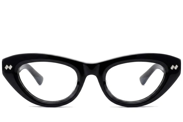 Gafas de acetato negras con forma de mariposa #BS0522-0156