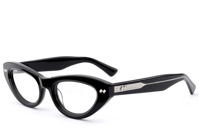 Lunettes papillon en acétate noir #BS0522-0156