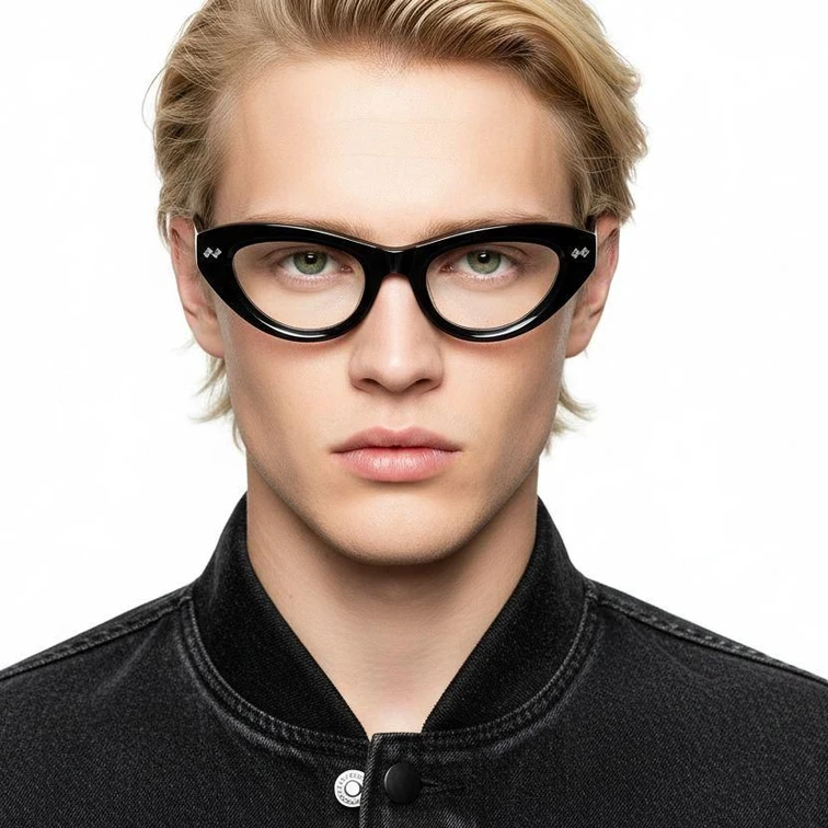Butterfly Black Acetate Glasses #BS0522-0156