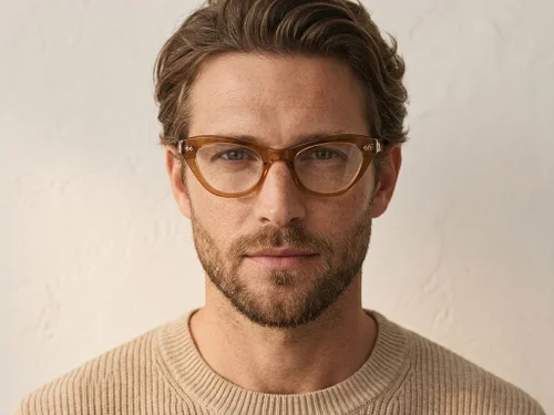 Lunettes papillon en acétate brun #BS0522-0158