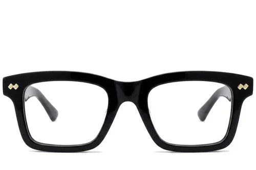 Lunettes rectangulaires en acétate noir #BS0522-0160