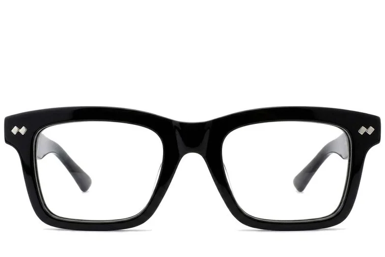 Rectangular Black Acetate Glasses #BS0522-0161