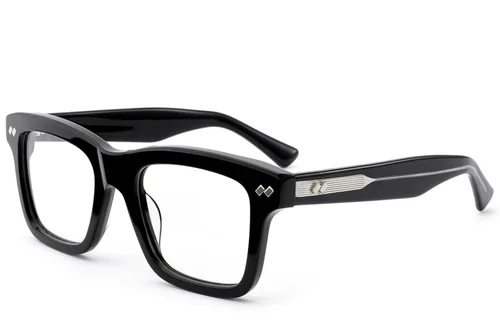 Lunettes rectangulaires en acétate noir #BS0522-0161