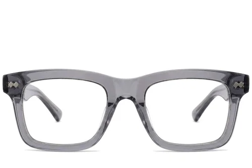 Lunettes rectangulaires en acétate gris #BS0522-0162