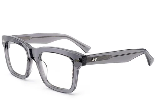 Lunettes rectangulaires en acétate gris #BS0522-0162