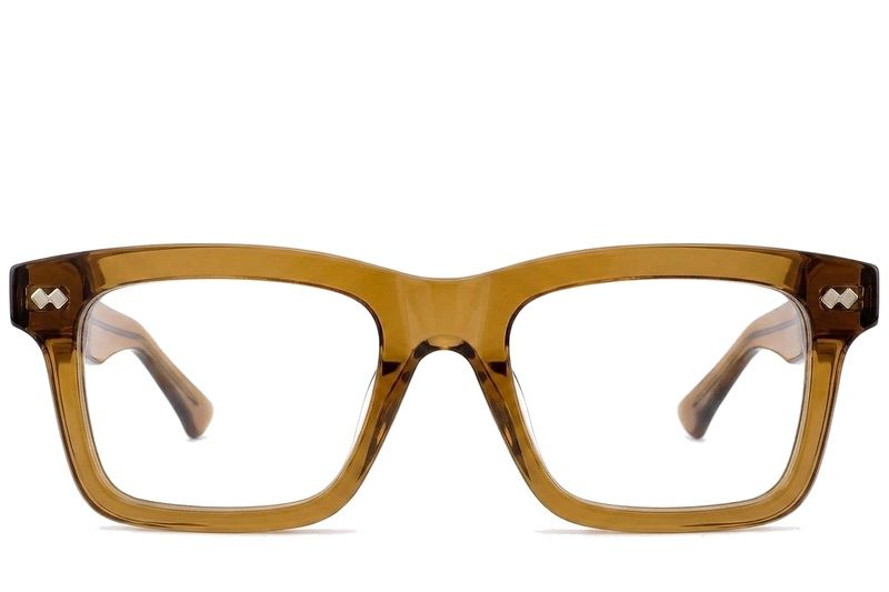 Gafas rectangulares de acetato marrón #BS0522-0163