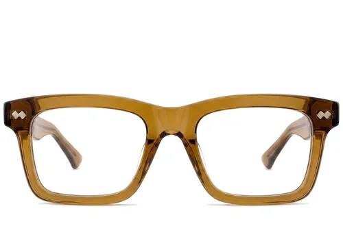 Lunettes rectangulaires en acétate brun #BS0522-0163