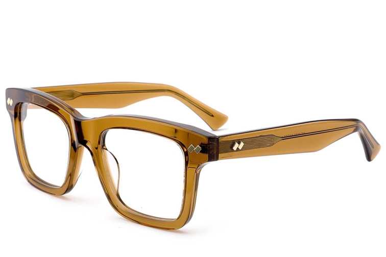 Rectangular Brown Acetate Glasses #BS0522-0163