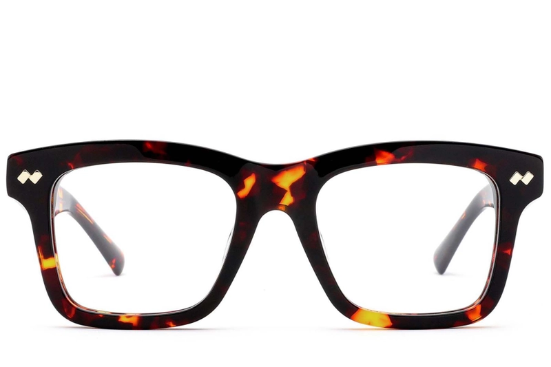 Rectangular Tortoiseshell Acetate Glasses #BS0522-0164