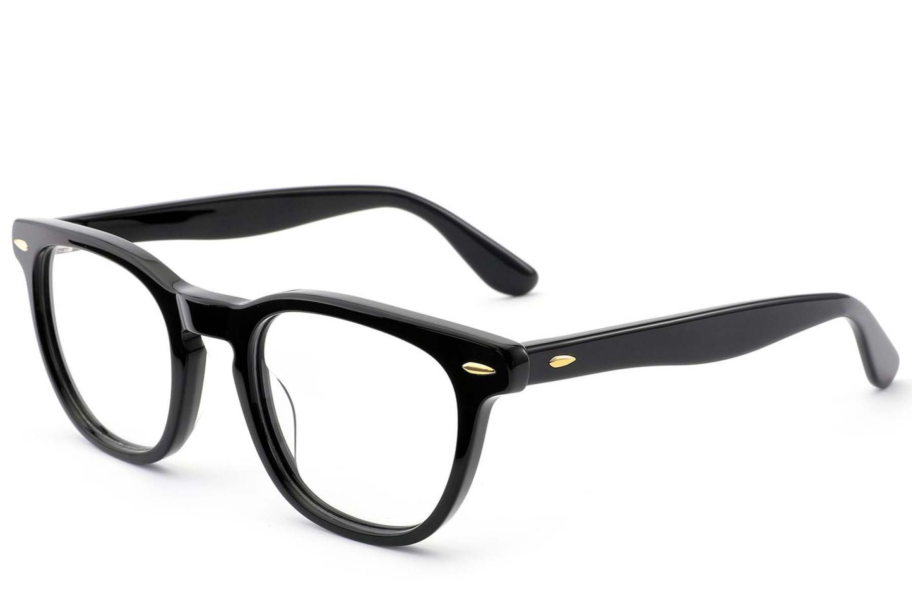 Oval Black Acetate Glasses #BS0522-0165