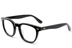 Oval Black Acetate Glasses #BS0522-0165