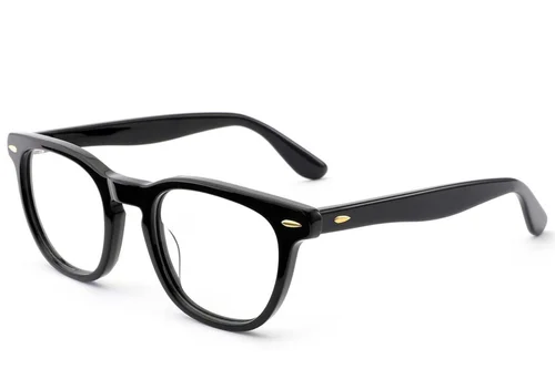 Lunettes ovales en acétate noir #BS0522-0165