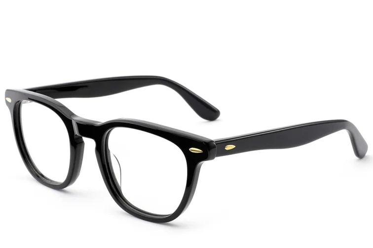 Lunettes ovales en acétate noir #BS0522-0165