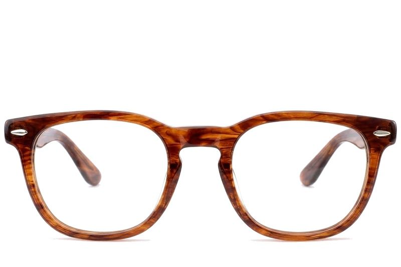 Occhiali ovali in acetato marrone #BS0522-0167