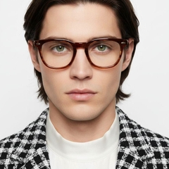 Occhiali ovali in acetato marrone #BS0522-0167